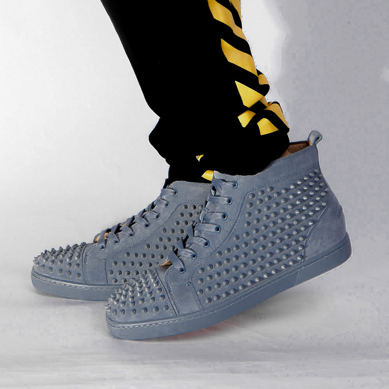 made-to-order!!! Ch**an louboutin limited version l**is spikes men