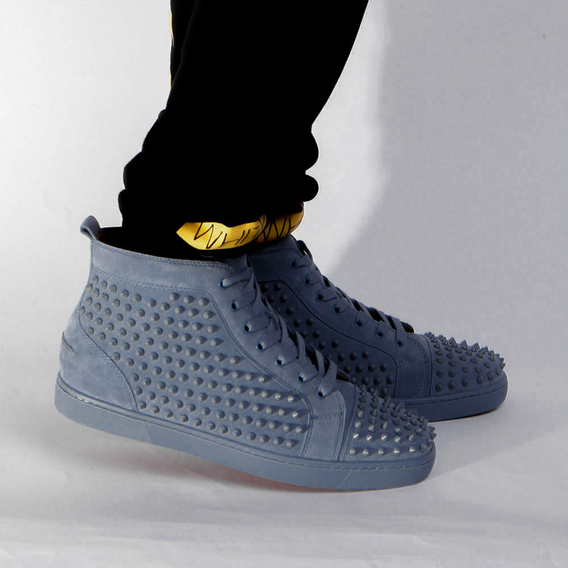 made-to-order!!! Ch**an louboutin limited version l**is spikes men