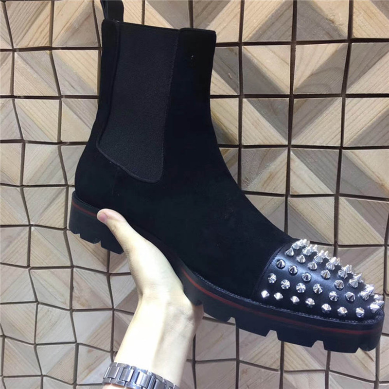 [made  to order] ch**an louboutin S*per perfect ch**an louboutin melon spikes flat boot