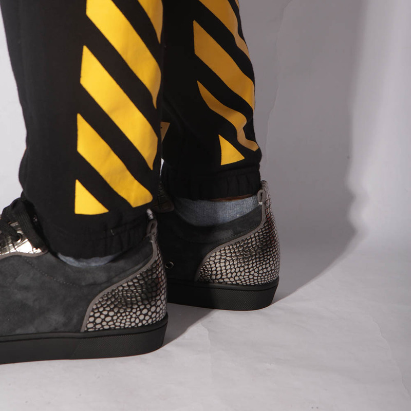 [made  to order] ch**an louboutin S*per perfect l**is junior spikes orlato blue sneakers