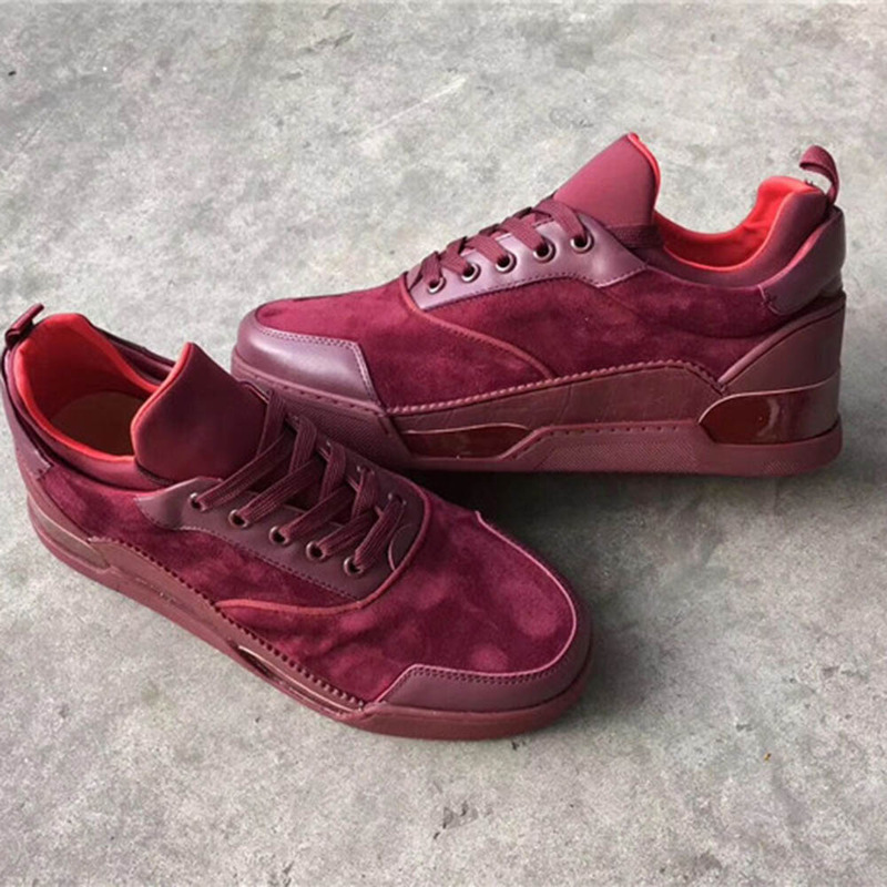 [made  to order] ch**an louboutin S*per perfect merlot aurelien flat sneakers