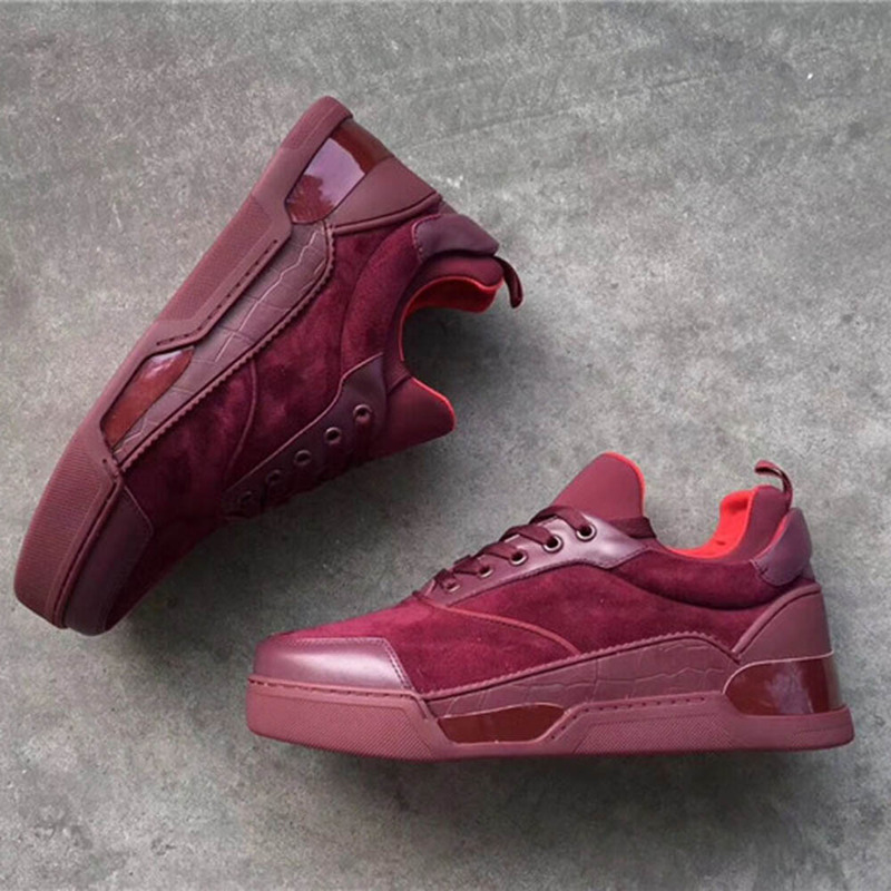 [made  to order] ch**an louboutin S*per perfect merlot aurelien flat sneakers