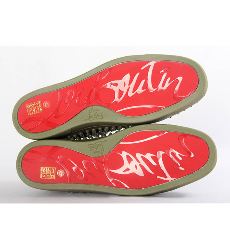 [made  to order] ch**an louboutin S*per perfect l**is orlato flat high top spike sneaker