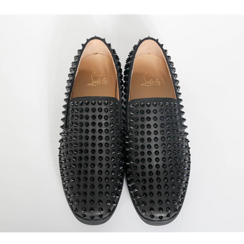 Ch**an louboutin limited version roller-boat spikes men