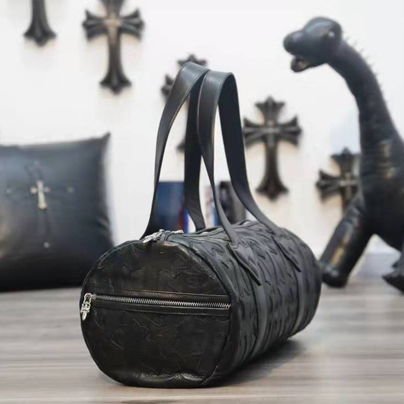 Chrome Heart Duffle Bag withSterling Silver Zipper(40*20*10CM)