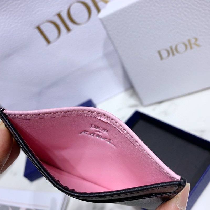 D*or pink bee printed card holder