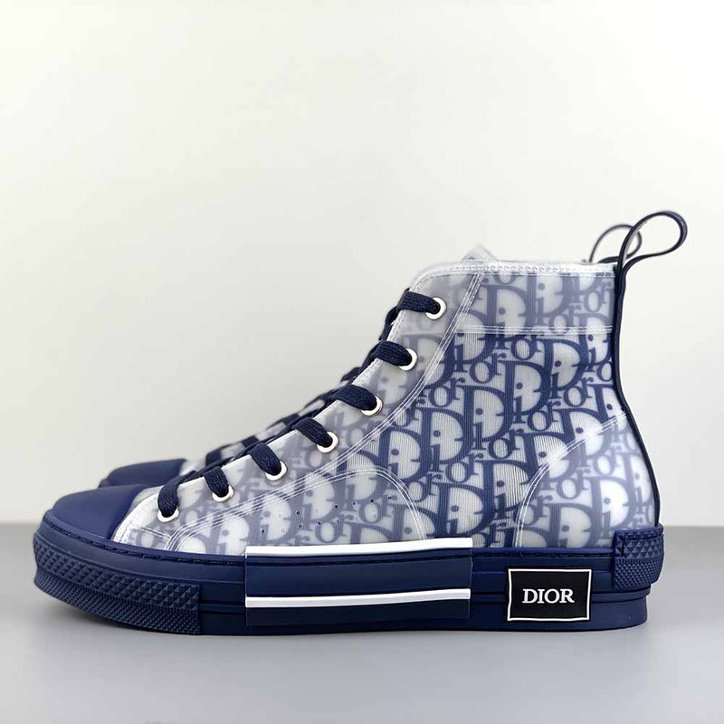 D*or b23 high top sneakers in blue D*or oblique