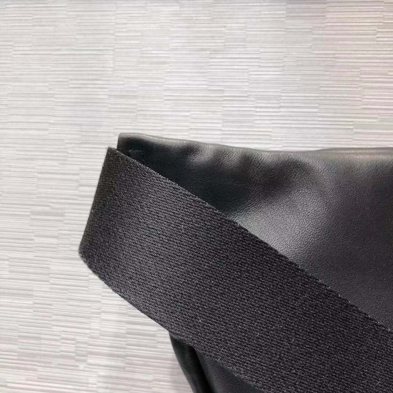 F**di black leather belt bag