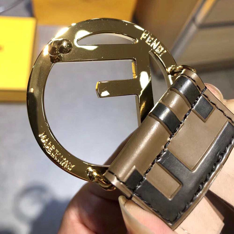 F**di brown leather belt