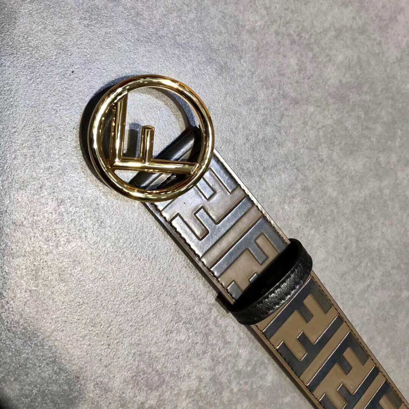 F**di brown leather belt