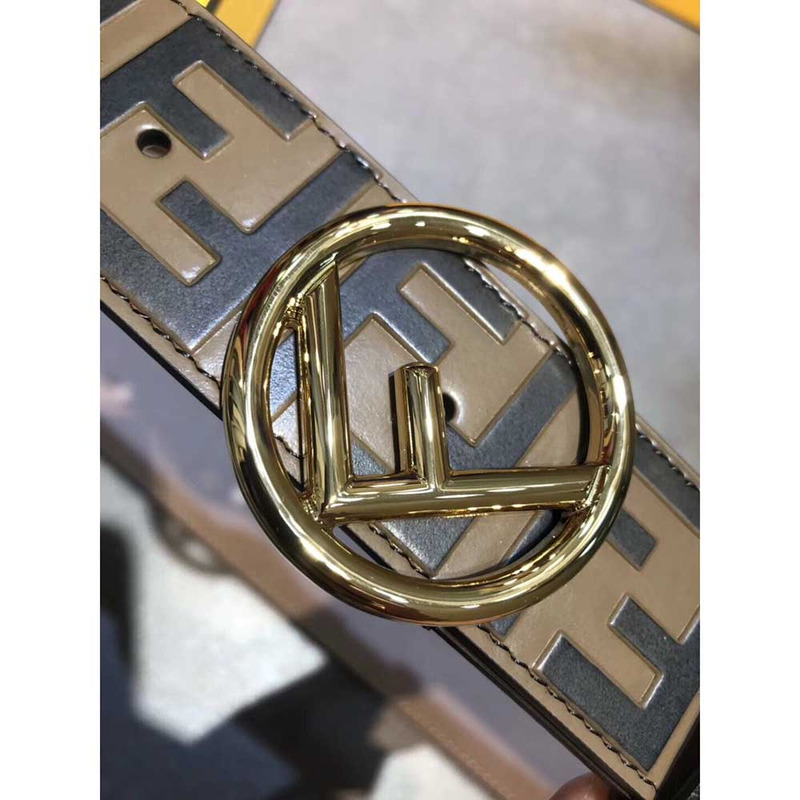 F**di brown leather belt