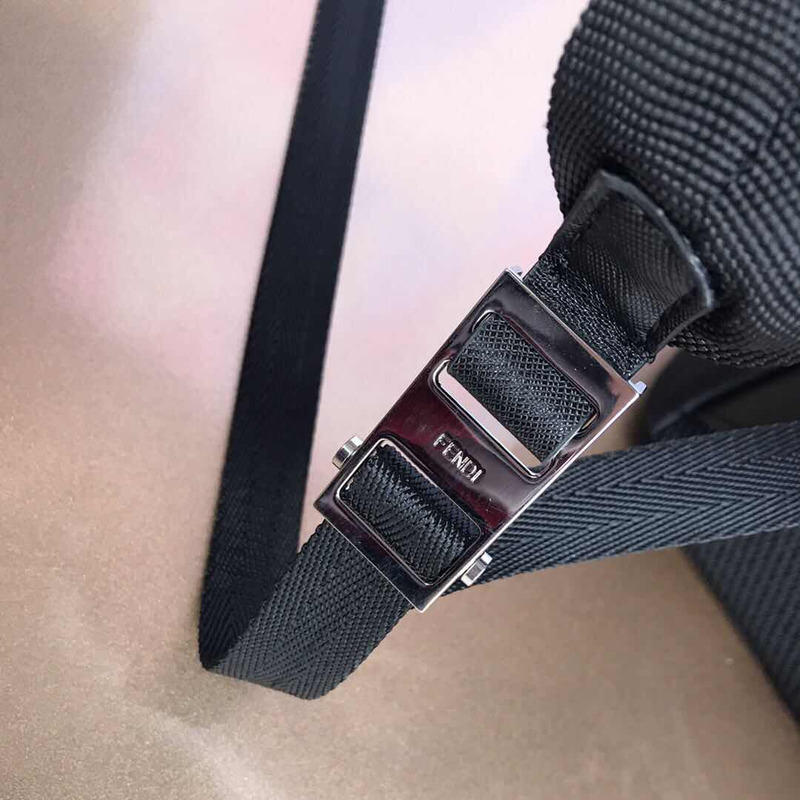 F**di black nylon backpack