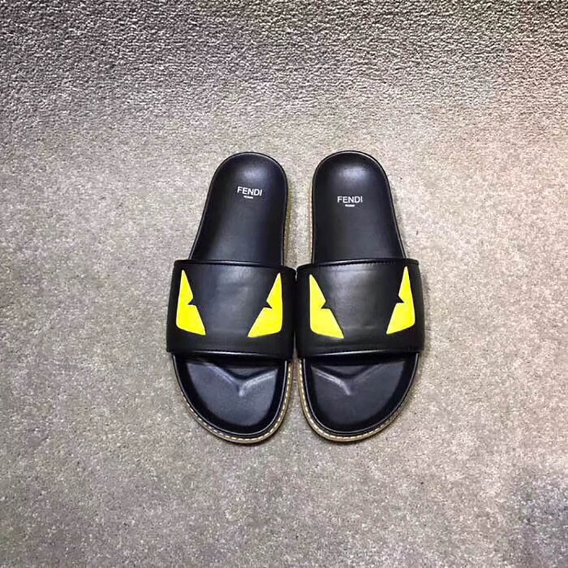 F**di inspired monster eyes sandals