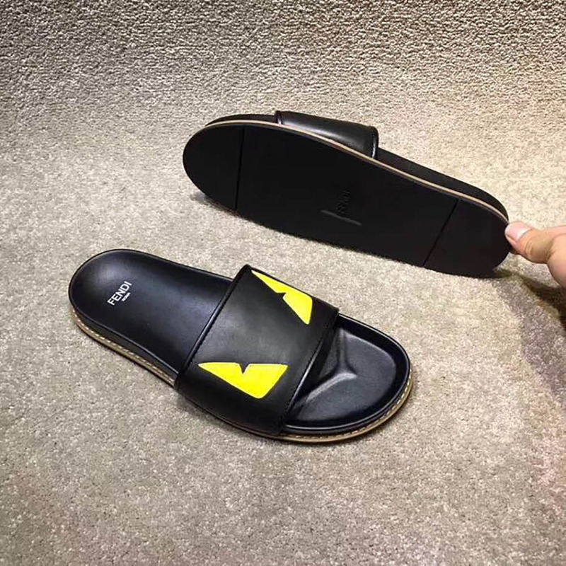 F**di inspired monster eyes sandals