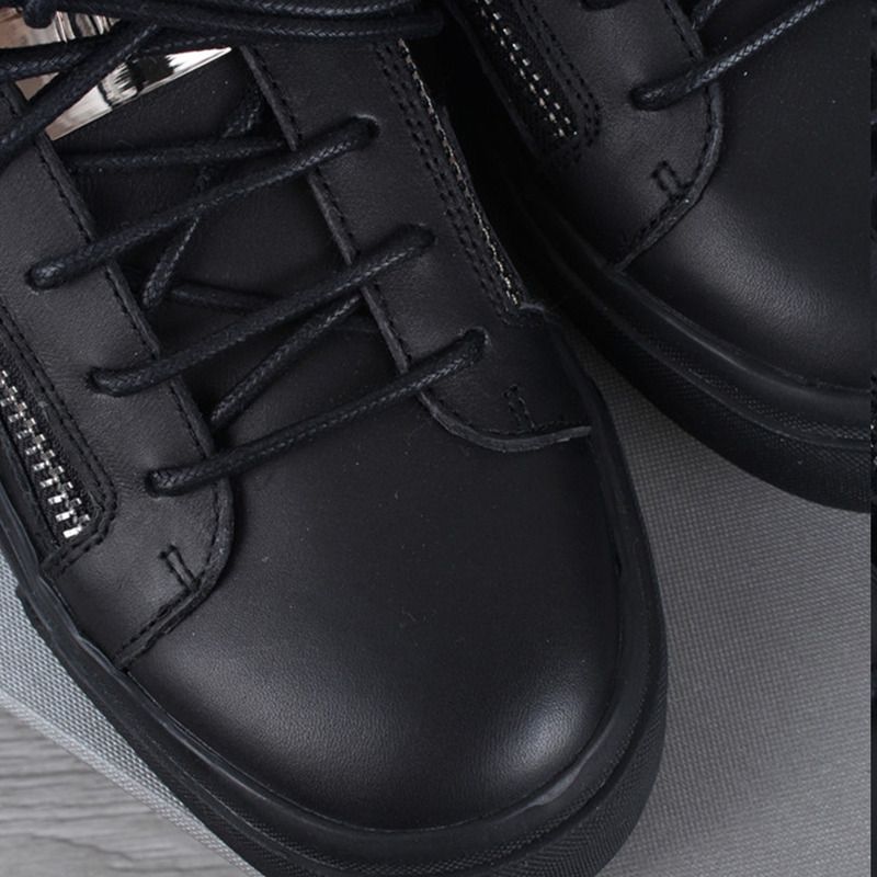 Giuseppe Zanotti Low Top Leather Black Sneakers