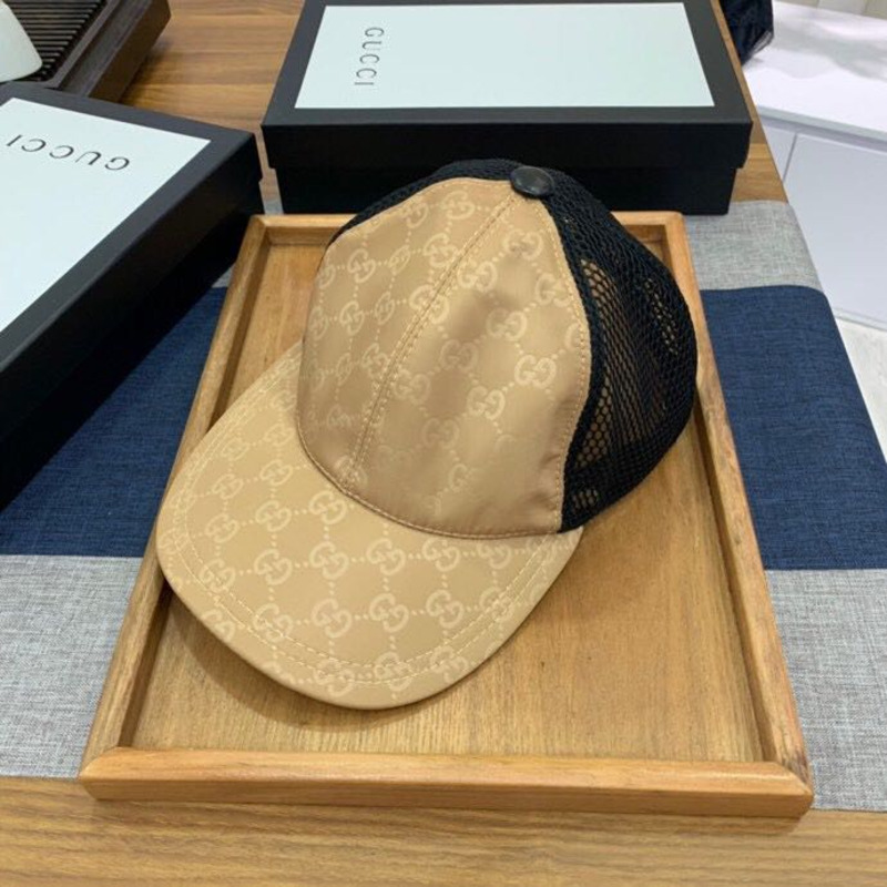 G*u*i canvas and mesh baseball cap