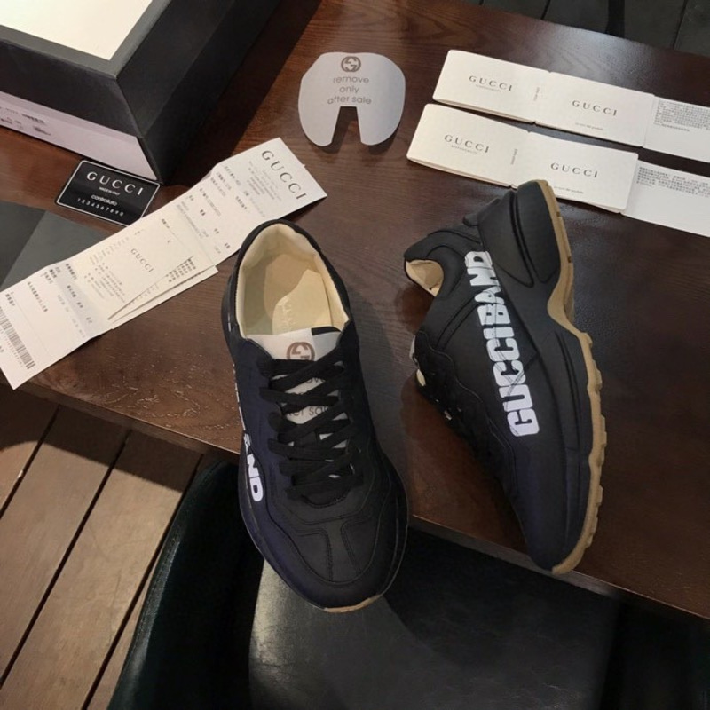 G*u*i leather band rhython sneakers