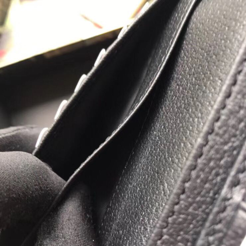 G*u*i gg marmont continental wallet black leather