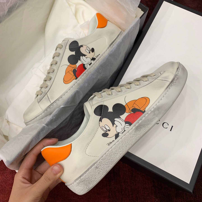 G*u*i ace sneaker with mickey print
