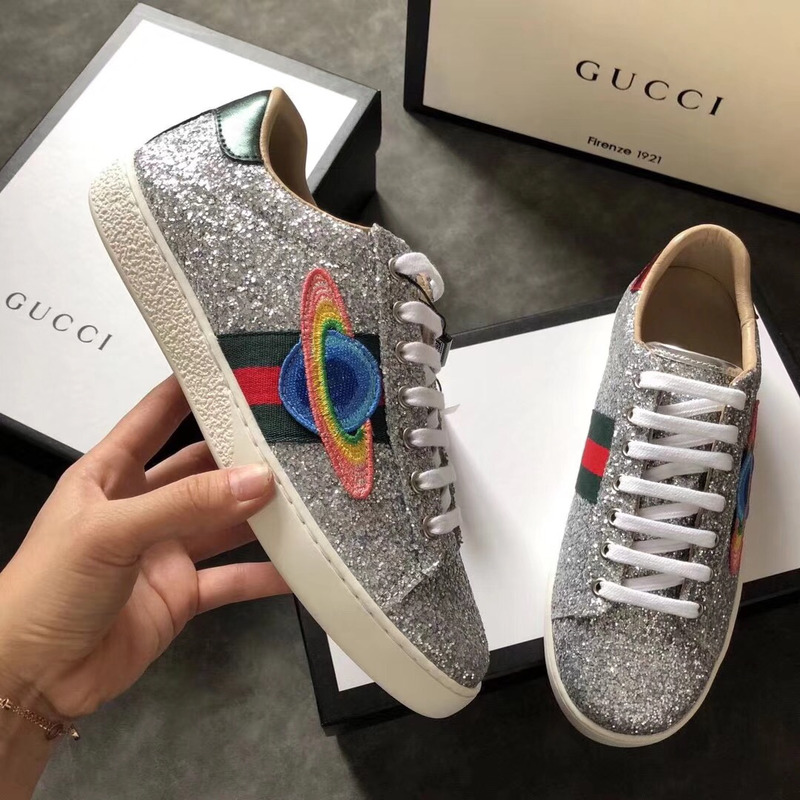 G*u*i new ace glitter sneakers