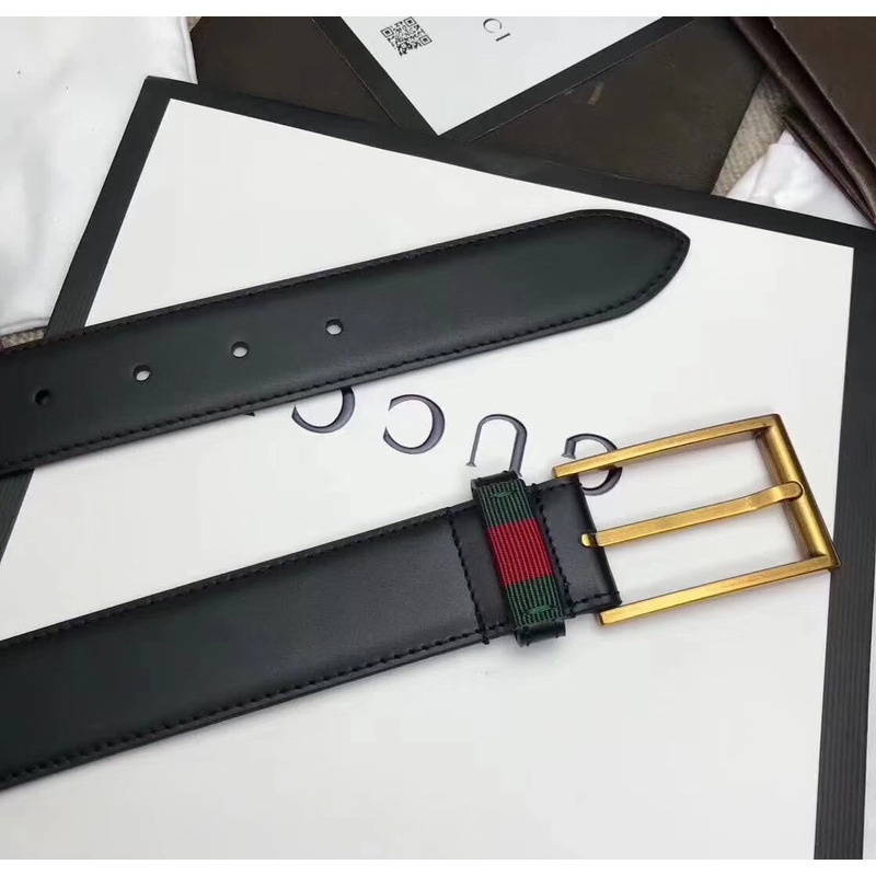 G*u*i leather belt with web