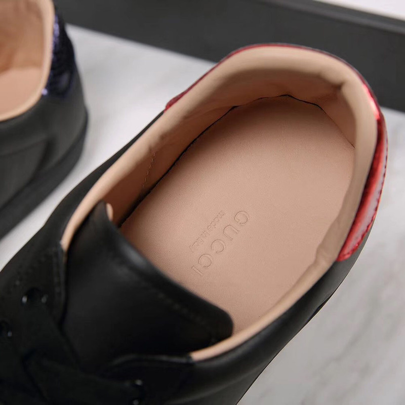 G*u*i black bee embroidered sneakers