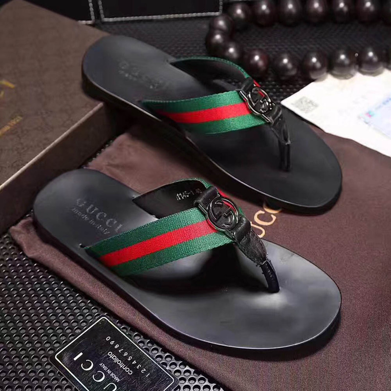 G*u*i web strap thong sandal