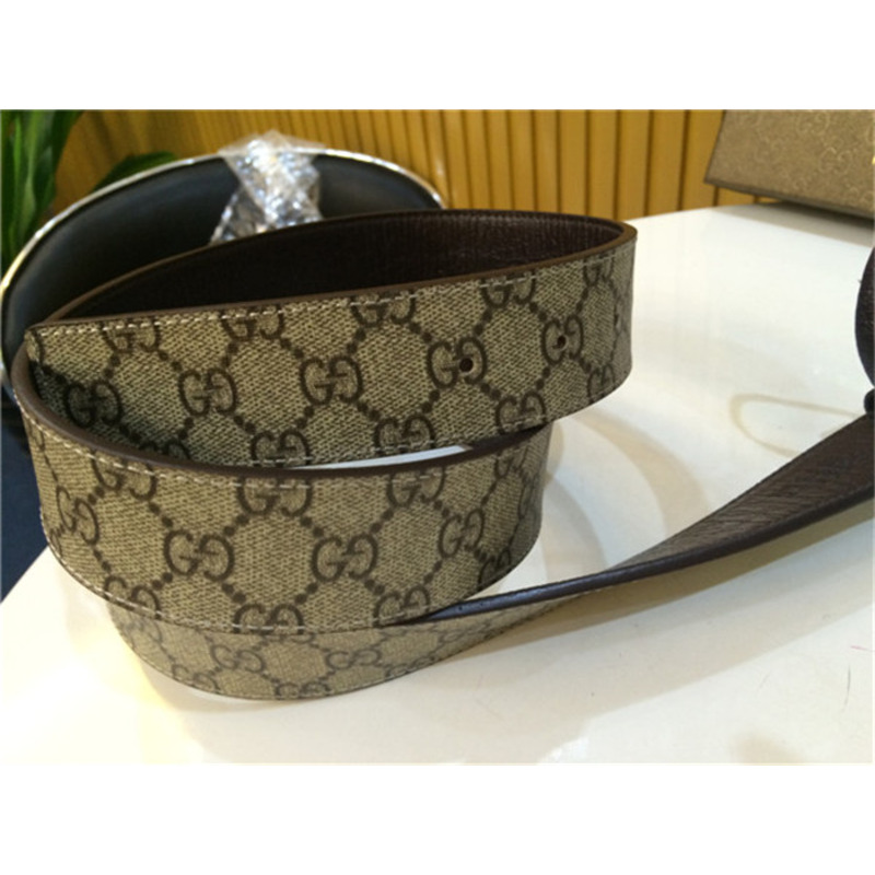 G*u*i brown fabric silver buckle