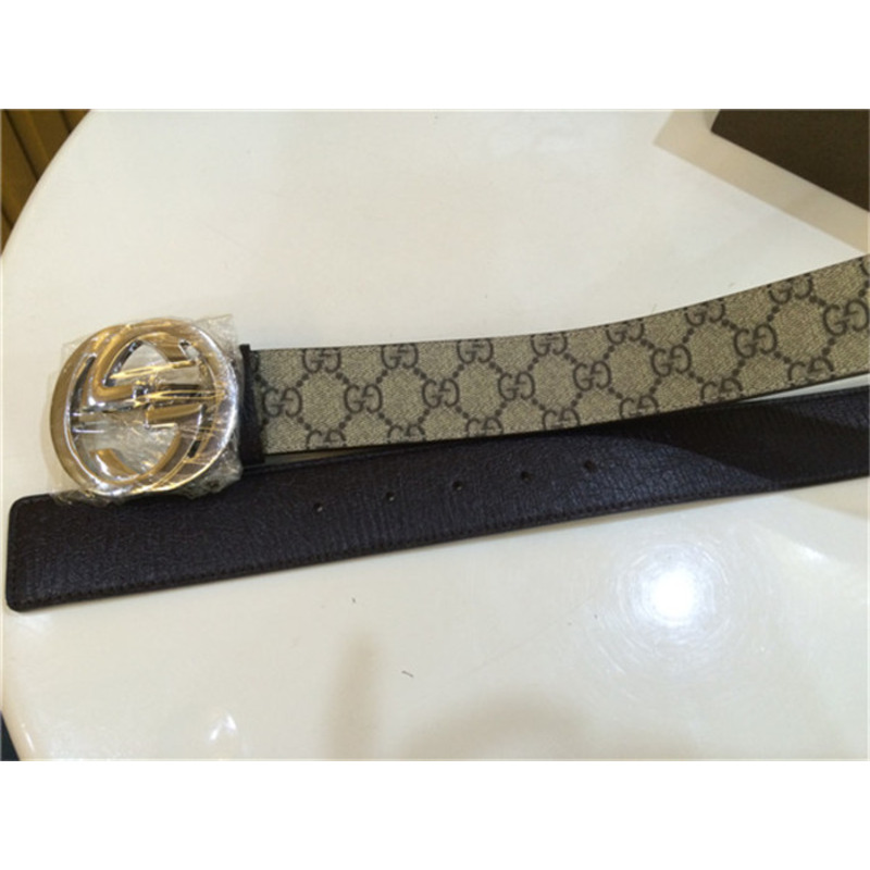 G*u*i brown fabric silver buckle