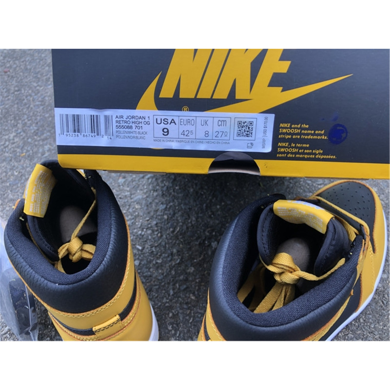 Air Jordan 1 High OG"Pollen"555088 701 Sneakers Men
