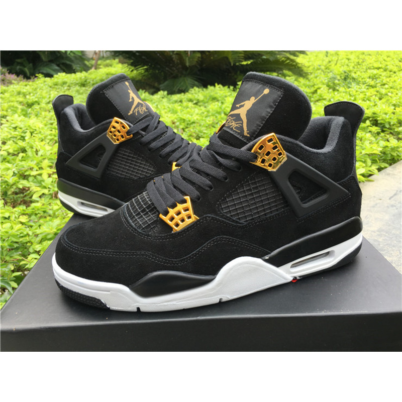 Air Jordan 4"Black Suede"308497 032 Sneakers Men