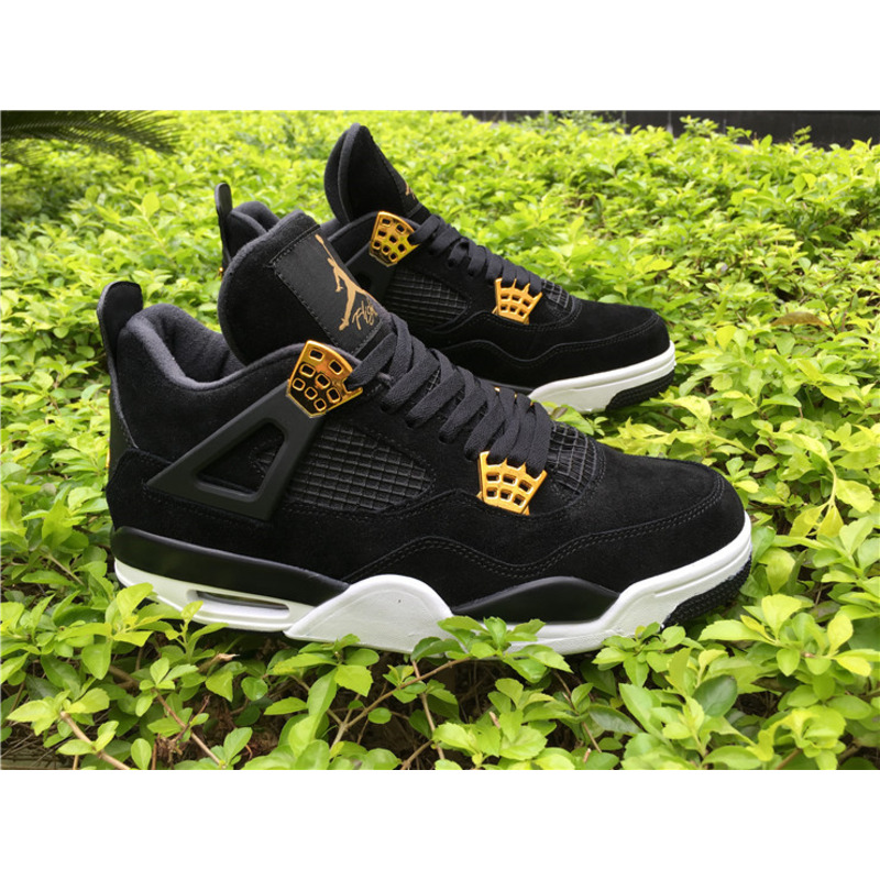 Air Jordan 4"Black Suede"308497 032 Sneakers Men