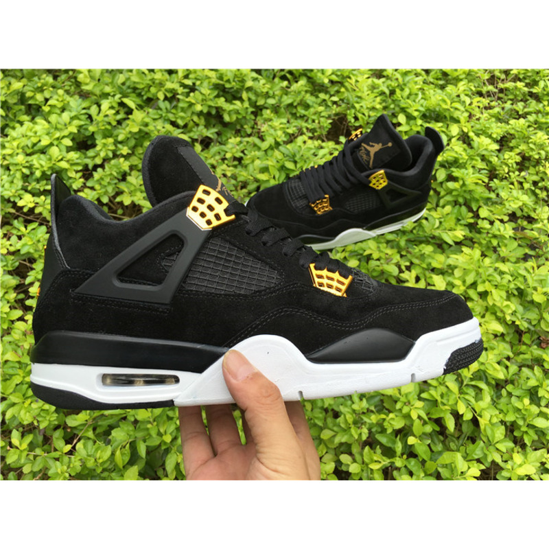 Air Jordan 4"Black Suede"308497 032 Sneakers Men