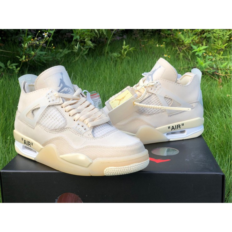 OFF White x Air Jordan 4 RETRO SP CV9388 100 Sneakers Men Women