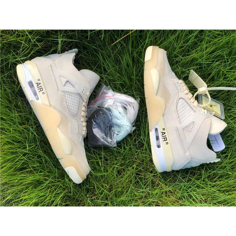 OFF White x Air Jordan 4 RETRO SP CV9388 100 Sneakers Men Women