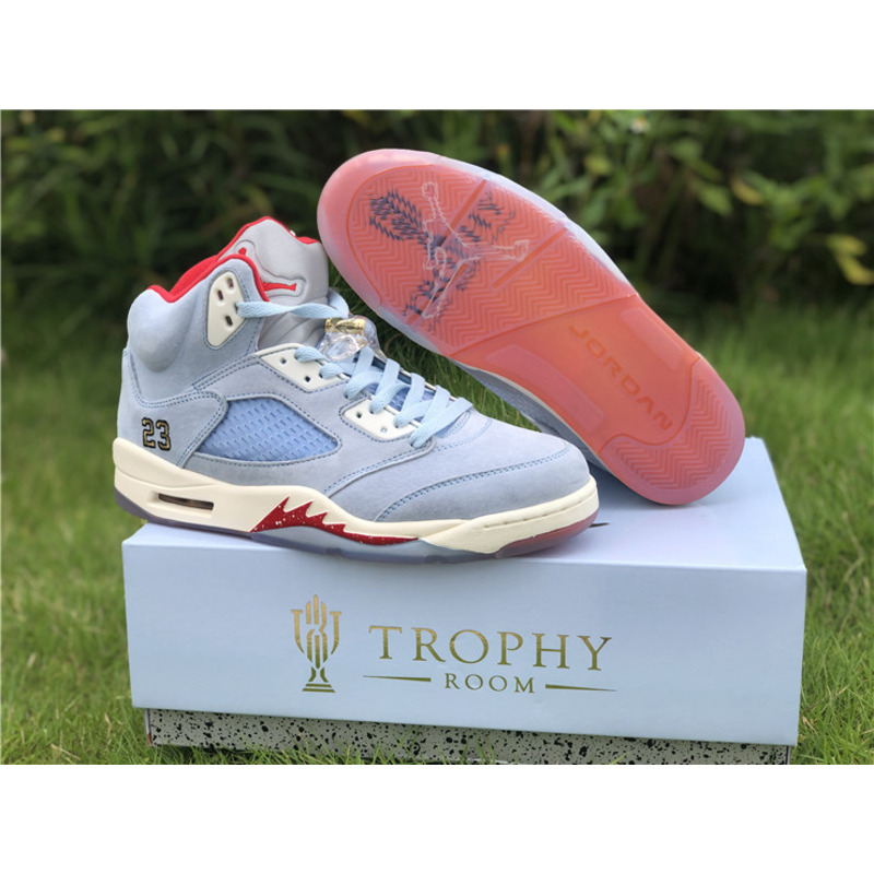 Trophy Room x Air Jordan 5"Ice Blue" Cl1899 400 Sneakers Men