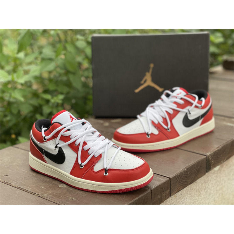 Air Jordan 1 Low Chicago White Red 55358 208 Sneaker Men Women