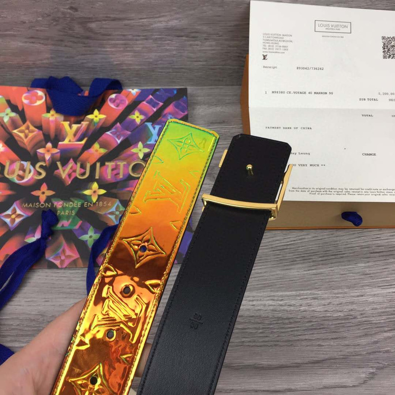 l**is V*t*n shape 40mm reversible belt (golden buckle)