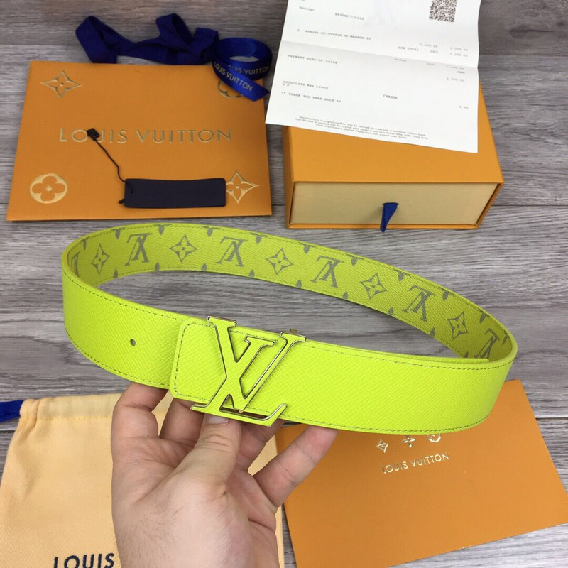 l**is V*t*n initiales reversible belt in yellow