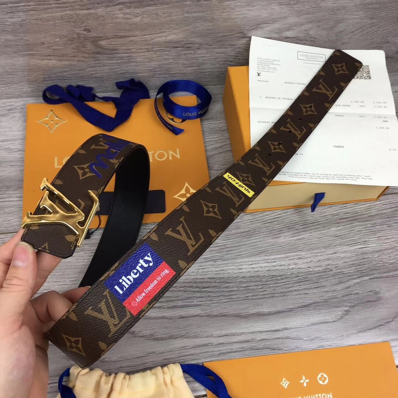 l**is V*t*n initiales 40mm belt in brown