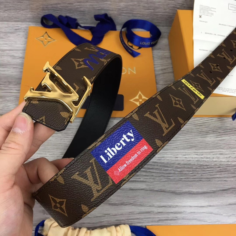 l**is V*t*n initiales 40mm belt in brown