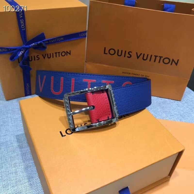 l**is V*t*n reverso reversible belt(blue and red)