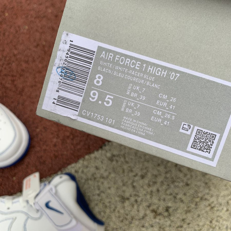 Nike Air Force 1 High 07 White Blue CV1753 101 Sneakers men women