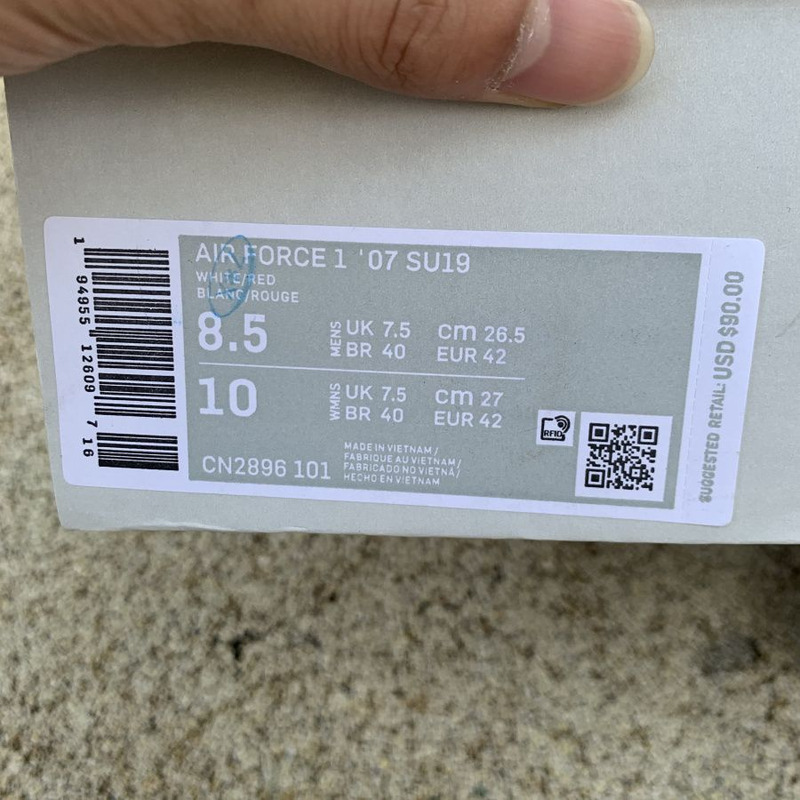 Nike Air Force 1 low hand painted white red CN2896 101 Sneakers Men Women