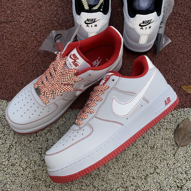 Nike Air Force 1 low hand painted white red CN2896 101 Sneakers Men Women