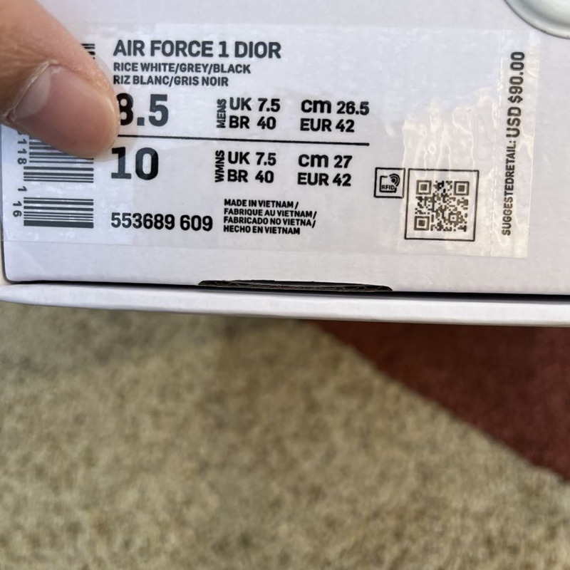 Nike Air Force 1 low white black gray 553689 609 Sneakers Men Women