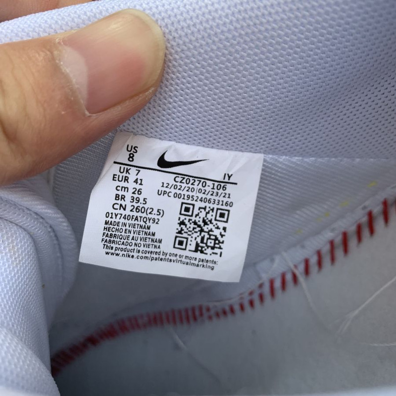 Nike Air Force 1 low white gray mini gold hook CZ0270 106 Sneakers Men Women