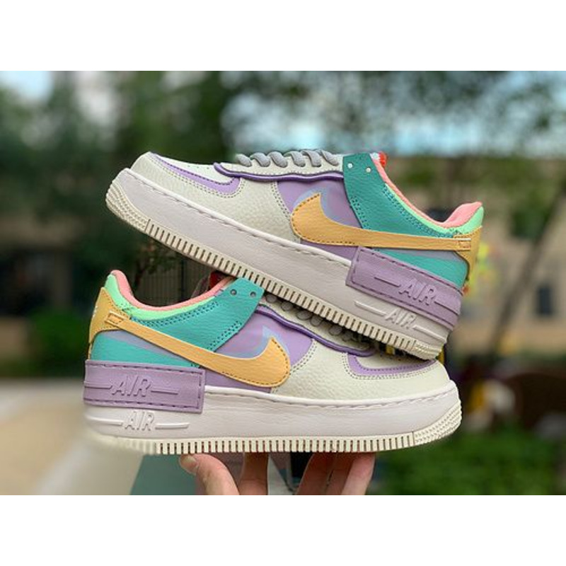 Nike Air Force 1 Shadow Stitching Macaron White Pink Purple CI0919 101 Sneakers Women