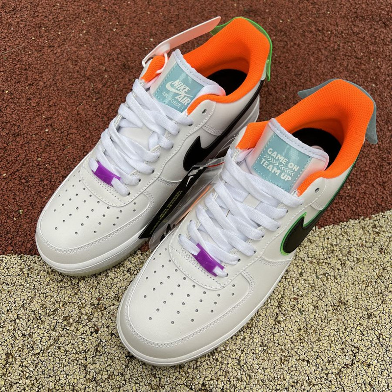 Nike Air Force 1 White Black Orange Luminous DO2333 101 Sneakers men women