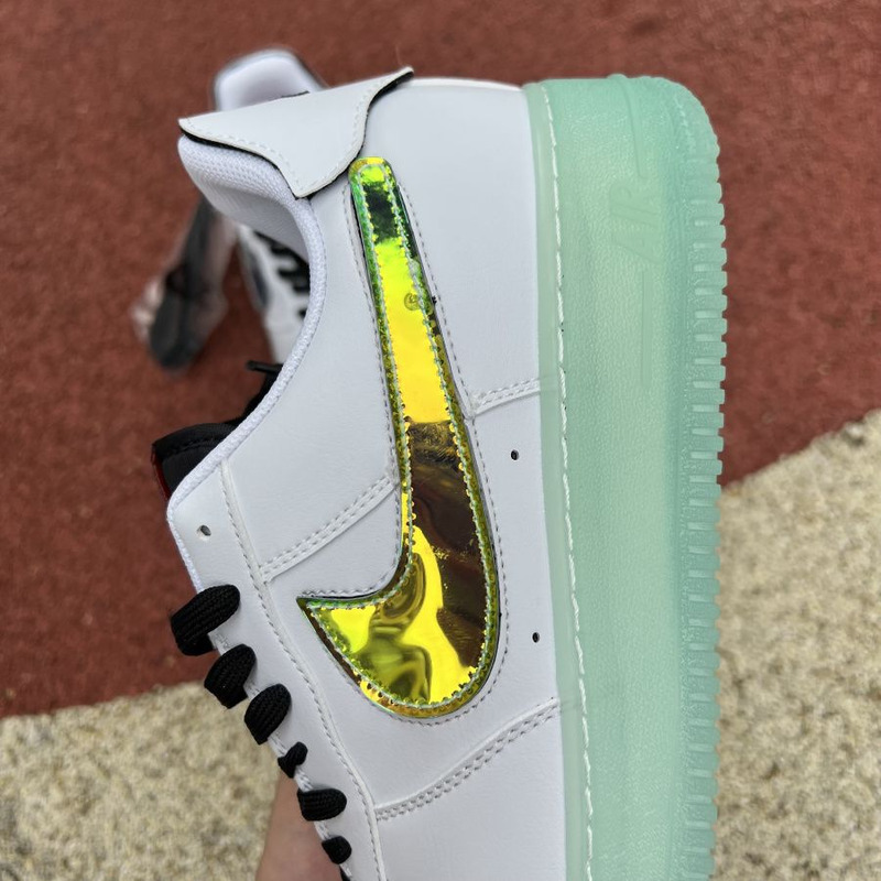 Nike Air Force 1 White Green Silver Hook Change Hook DH7341 100 Sneakers men women